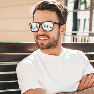 ハビー・ラブ 黒スタイリッシュ筆のスクリプトとハート レトロサングラス