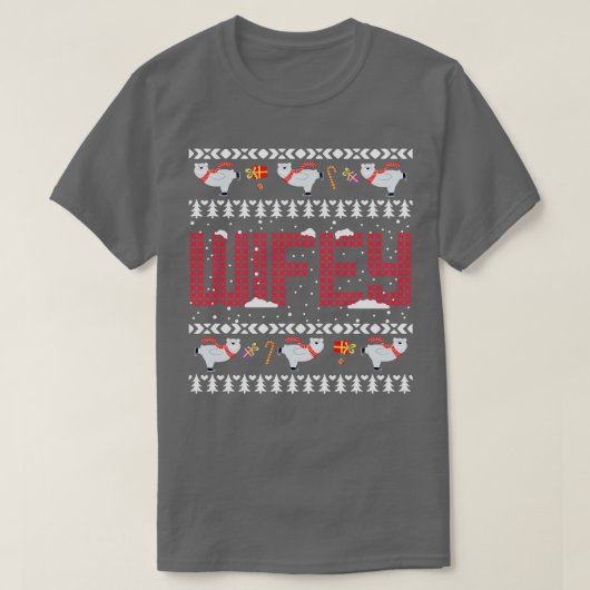 ハビーWifeyマッチングクリスマス Tシャツ (デザイン正面)