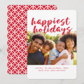 ハピストホリデイズワンフォトホリデーフォトカード シーズンカード (正面/裏面)