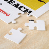 ハピスバーグビーチノーフォーク旅行ポスター ジグソーパズル (側面)