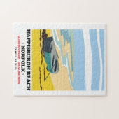 ハピスバーグビーチノーフォーク旅行ポスター ジグソーパズル (横)