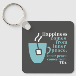 ハピネスお茶おもしろい引用文ワードアート キーホルダー