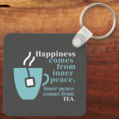 ハピネスお茶おもしろい引用文ワードアート キーホルダー (裏面)