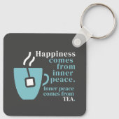 ハピネスお茶おもしろい引用文ワードアート キーホルダー (裏面)