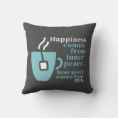 ハピネスお茶おもしろい引用文ワードアート クッション (裏面)