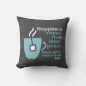 ハピネスお茶おもしろい引用文ワードアート クッション (正面)