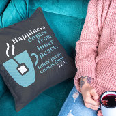 ハピネスお茶おもしろい引用文ワードアート クッション