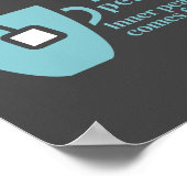 ハピネスお茶おもしろい引用文ワードアート ポスター (角)