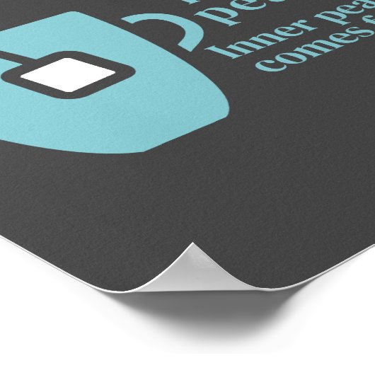 ハピネスお茶おもしろい引用文ワードアート ポスター (角)