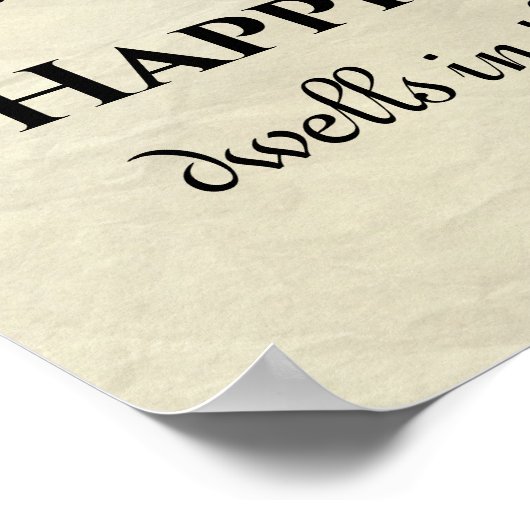 ハピネスが魂に宿る感動的引用文 ポスター (角)