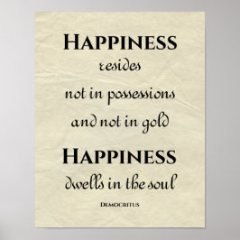 ハピネスが魂に宿る感動的引用文 ポスター