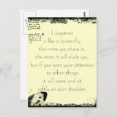 ハピネスと蝶引用文 ポストカード (正面/裏面)