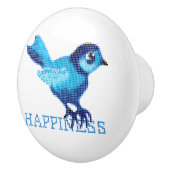 ハピネスのブルーバードフォークアート セラミックノブ (右)