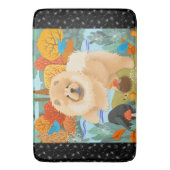 ハピネスのブルーバードChow犬のクレートパッド バスマット (正面縦)