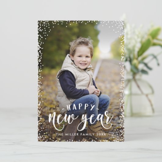 ハピネスの額新年の休日のフォトカード シーズンカード (スタンド正面)