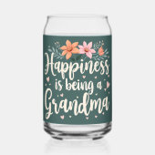 ハピネスはおばあちゃんフローラコテージコア ガラス缶 (正面)