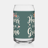 ハピネスはおばあちゃんフローラコテージコア ガラス缶 (右)