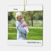 ハピネスはおばあちゃん2の写真ミニマリストに セラミックオーナメント (左)