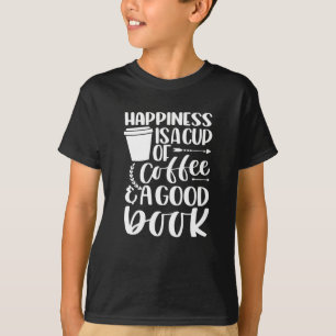 『ハピネスはコーヒーとグッドブック』 Tシャツ