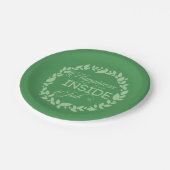 ハピネスは内部ジョブグリーンリース紙Plat ペーパープレート (アングル)