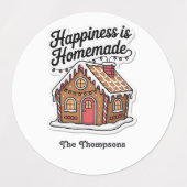 ハピネスは手作りホリパーソナライズされたデイ ラベル (デザイン1)