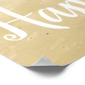 ハピネスは暖かいビーチおもしろいシーサイドホーム ポスター (角)