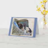 ハピネスは猫の誕生日カードが所有している カード (黄色い花)