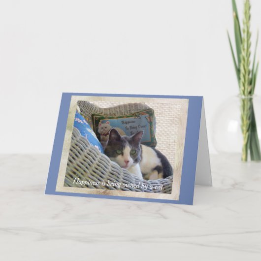 ハピネスは猫の誕生日カードが所有している カード (正面)
