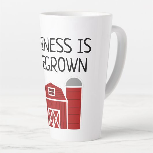 ハピネスは自家栽培レッドバーンファームハウス カフェラテマグ (右アングル)