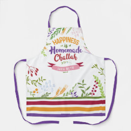 ハピネスは自家製チャラフローラ&ストライプ エプロン