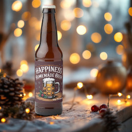 ハピネスは自家製ビールクリスマスホリデー ビールラベル