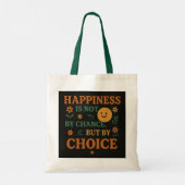 ハピネスは選択引用文トートバッグやる気を起こさせるである トートバッグ (裏面)