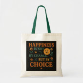 ハピネスは選択引用文トートバッグやる気を起こさせるである トートバッグ (正面)