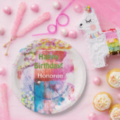 ハピネスへの戸口誕生日ウィッシュお祝い ペーパープレート (パーティー)