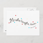 ハピネスやる気を起こさせる引用文はがき ポストカード (正面/裏面)