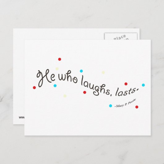 ハピネスやる気を起こさせる引用文はがき ポストカード (正面/裏面)