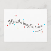 ハピネスやる気を起こさせる引用文はがき ポストカード (正面)