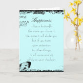 ハピネスアンドバターフライズ引用文 カード (黄色い花)