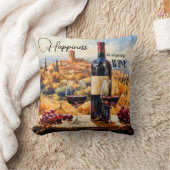 ハピネスイタリアンランドスケープワインアート クッション (ブランケット)
