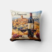 ハピネスイタリアンランドスケープワインアート クッション (正面)