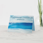 ハピネスイ来ンウェ          ーブス折り畳みノートカード ノートカード (正面)