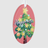 ハピネスカートンクリスマスツリーピンク オーナメント (正面)