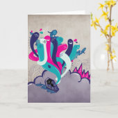 ハピネスノートカードの復活 カード (黄色い花)