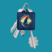 ハピネスハズポーズデザイン キーホルダー