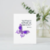 ハピネスパープルバタフライ ポストカード (スタンド正面)