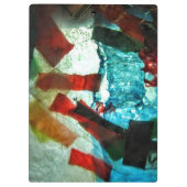 ハピネスブルー抽象芸術クリップボード，ダークブルー クリップボード (裏面)