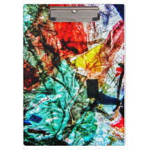 ハピネスブルー抽象芸術クリップボード，ダークブルー