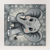 ハピネスベビーゾウAIファンタジーデジタルアート ジグソーパズル (横)