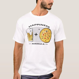 ハピネス公式 – ピザ&ビールおもしろい- Tシャツ