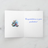 ハピネス卒業カードのブルーバード カード (内部)